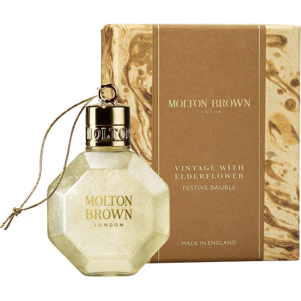 MOLTON BROWN Vintage With Elderflower Bath & Shower Gel Festive Bauble 75 ml - Гель для ванни та душу «вінтаж з бузиною» - фото №1 MOLTON BROWN Vintage With Elderflower Bath & Shower Gel Festive Bauble 75 ml - Гель для ванни та душу «вінтаж з бузиною» - фото №1